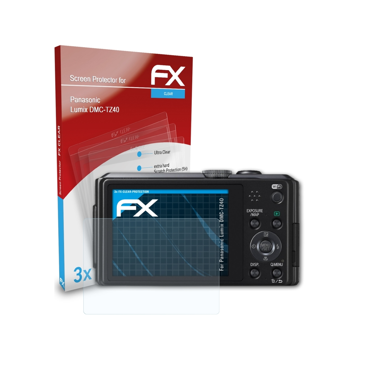 ATFOLIX Displayschutz(für FX-Clear 3x Lumix DMC-TZ40) Panasonic