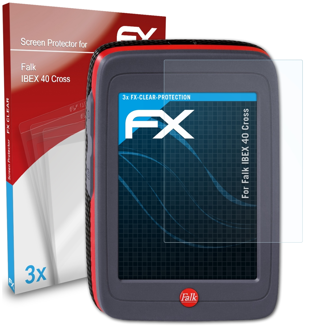 Falk 40 IBEX 3x Cross) FX-Clear Displayschutz(für ATFOLIX