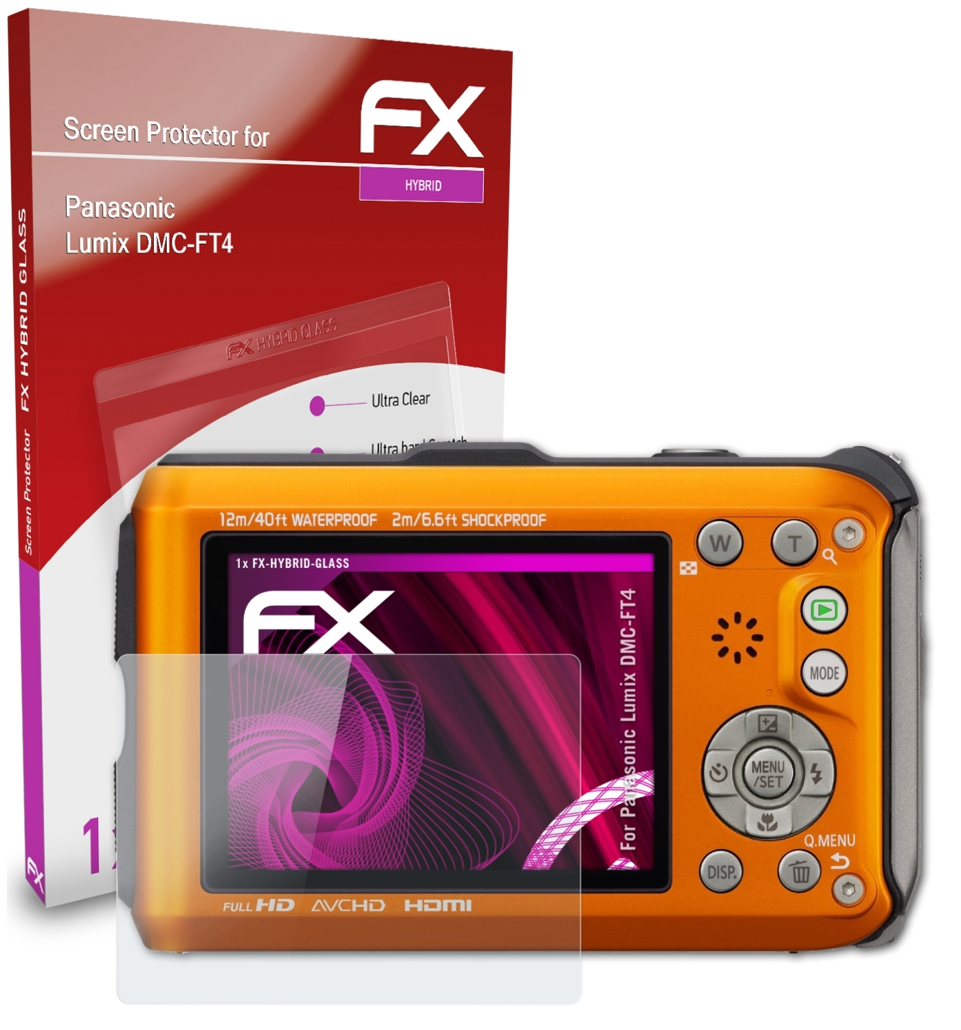 FX-Hybrid-Glass Lumix Panasonic ATFOLIX DMC-FT4) Schutzglas(für