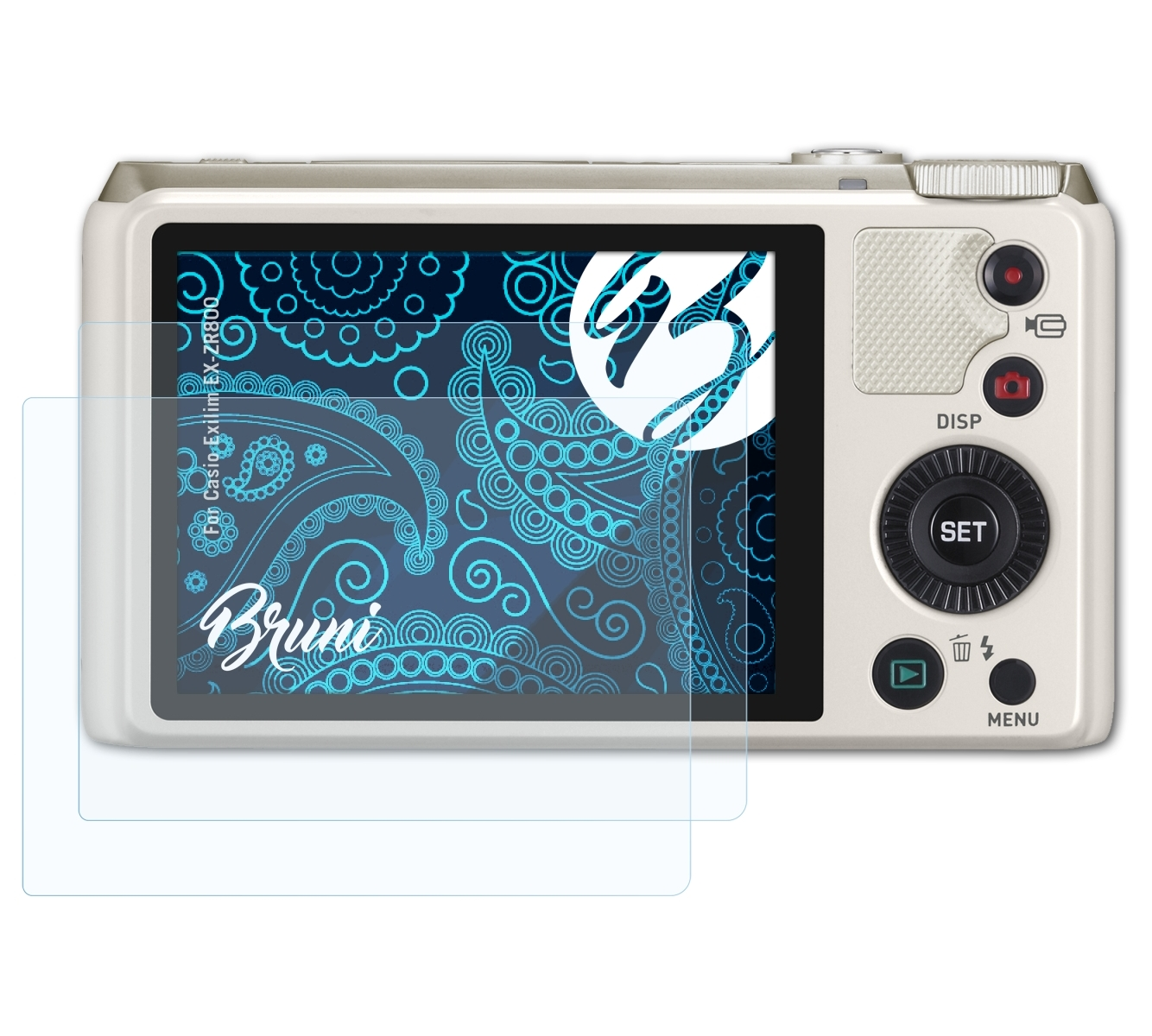 BRUNI Casio Schutzfolie(für EX-ZR800) 2x Exilim Basics-Clear