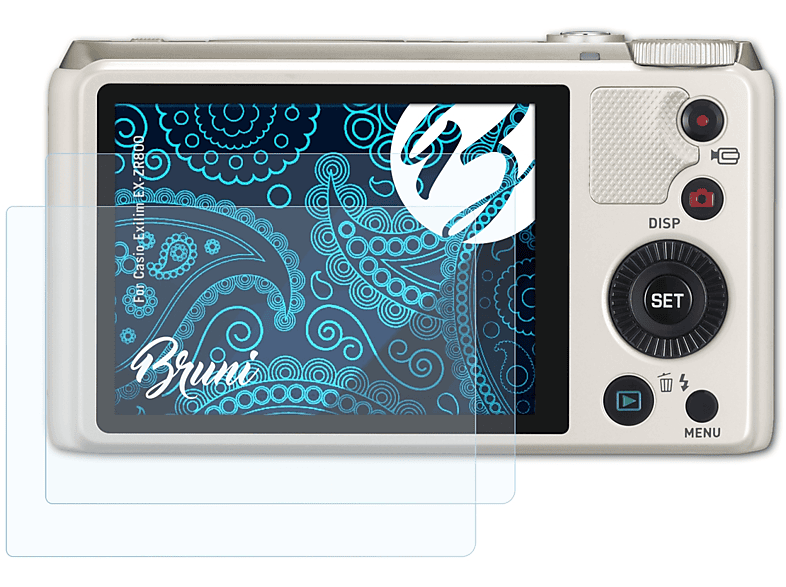 BRUNI Basics-Clear Casio Exilim 2x Schutzfolie(für EX-ZR800)