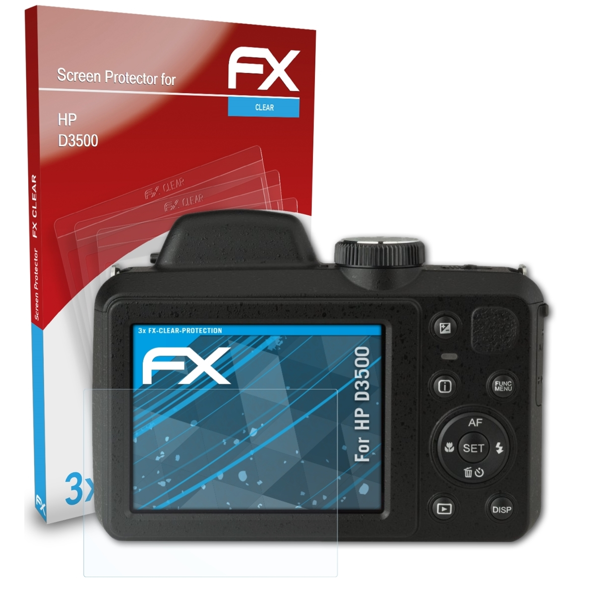 HP 3x FX-Clear ATFOLIX Displayschutz(für D3500)
