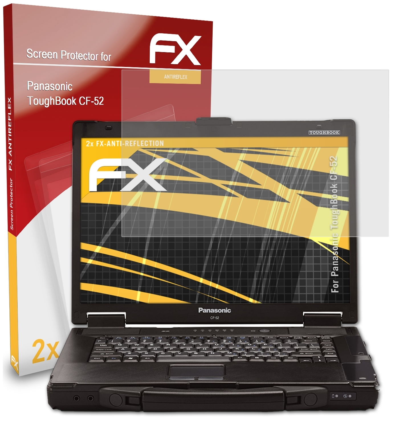 ATFOLIX 2x FX-Antireflex Displayschutz(für CF-52) ToughBook Panasonic