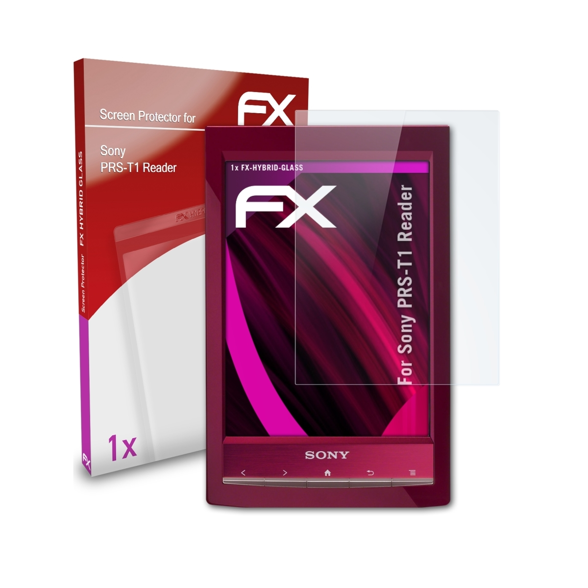 Reader) FX-Hybrid-Glass Sony PRS-T1 ATFOLIX Schutzglas(für