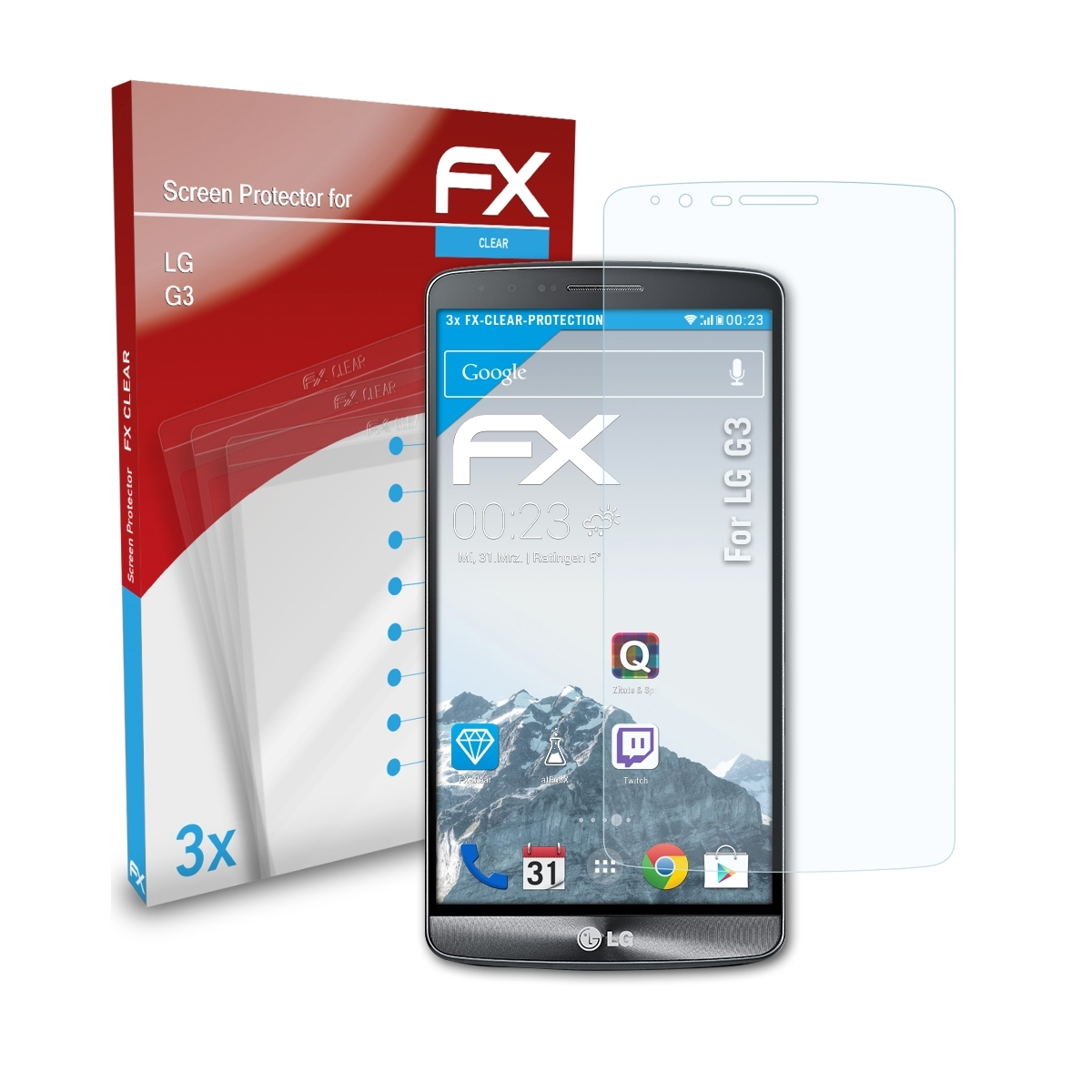 ATFOLIX 3x G3) LG Displayschutz(für FX-Clear