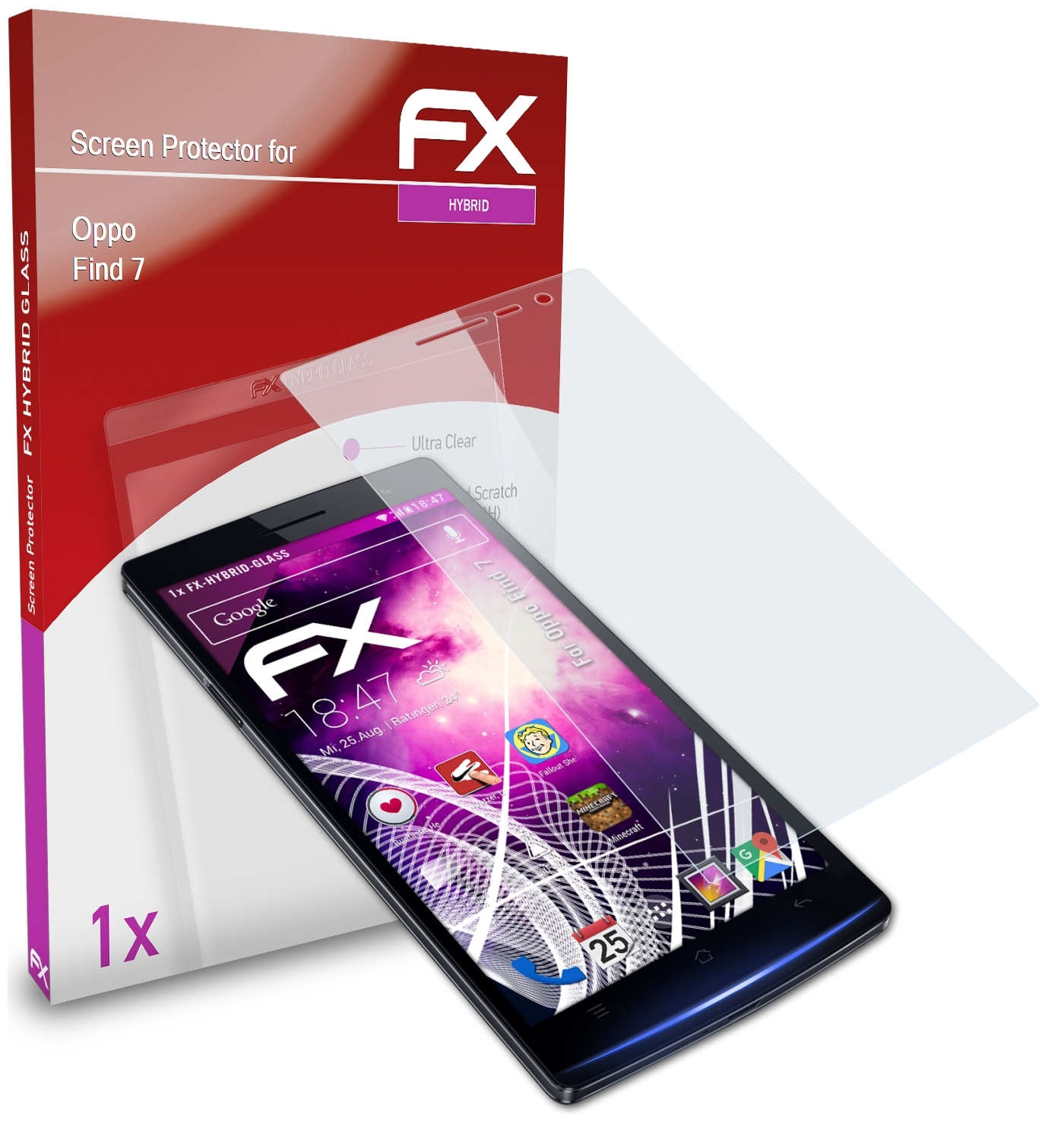 7) FX-Hybrid-Glass Find ATFOLIX Schutzglas(für Oppo