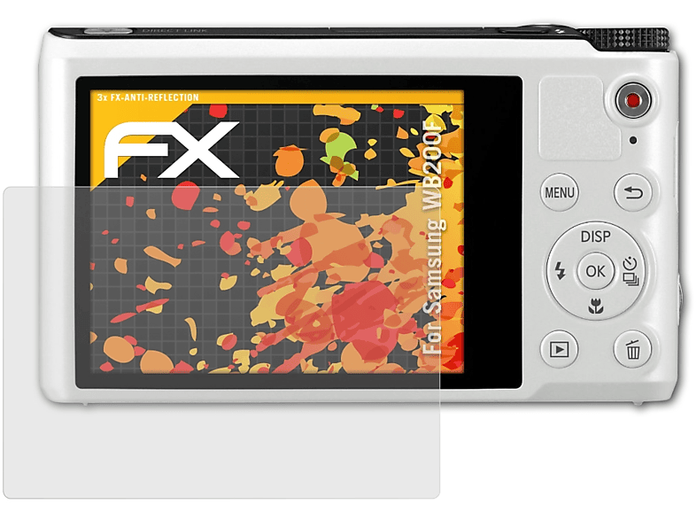 ATFOLIX Displayschutz(für WB200F) Samsung FX-Antireflex 3x