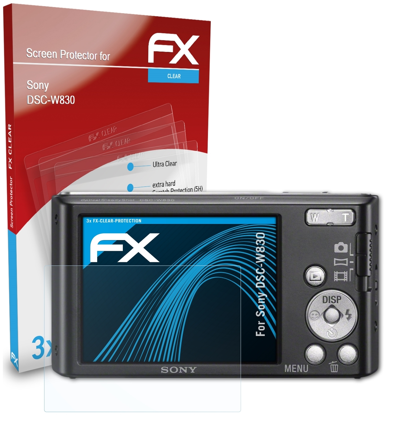 Sony ATFOLIX Displayschutz(für DSC-W830) 3x FX-Clear