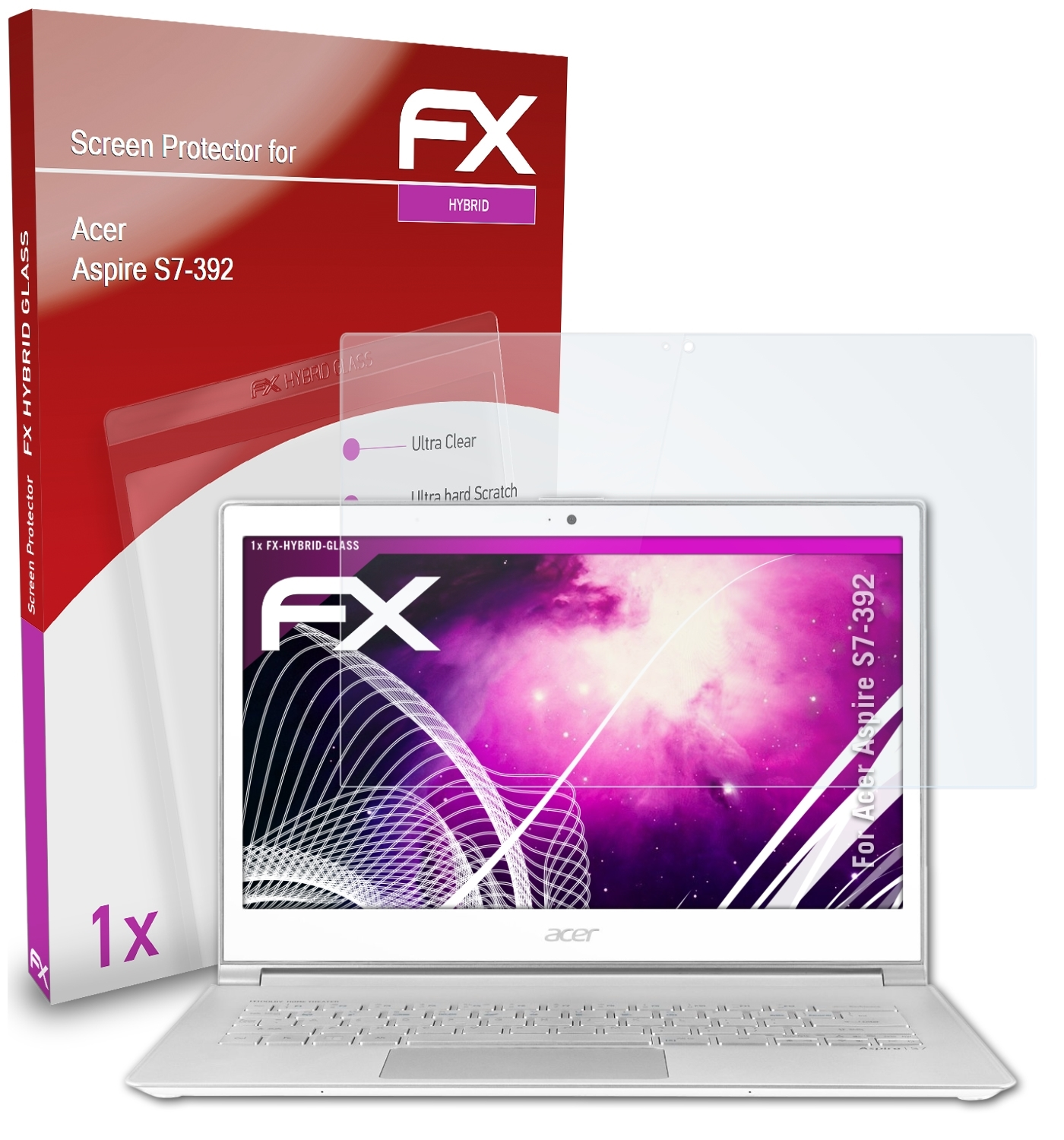 ATFOLIX FX-Hybrid-Glass Schutzglas(für Acer Aspire S7-392)