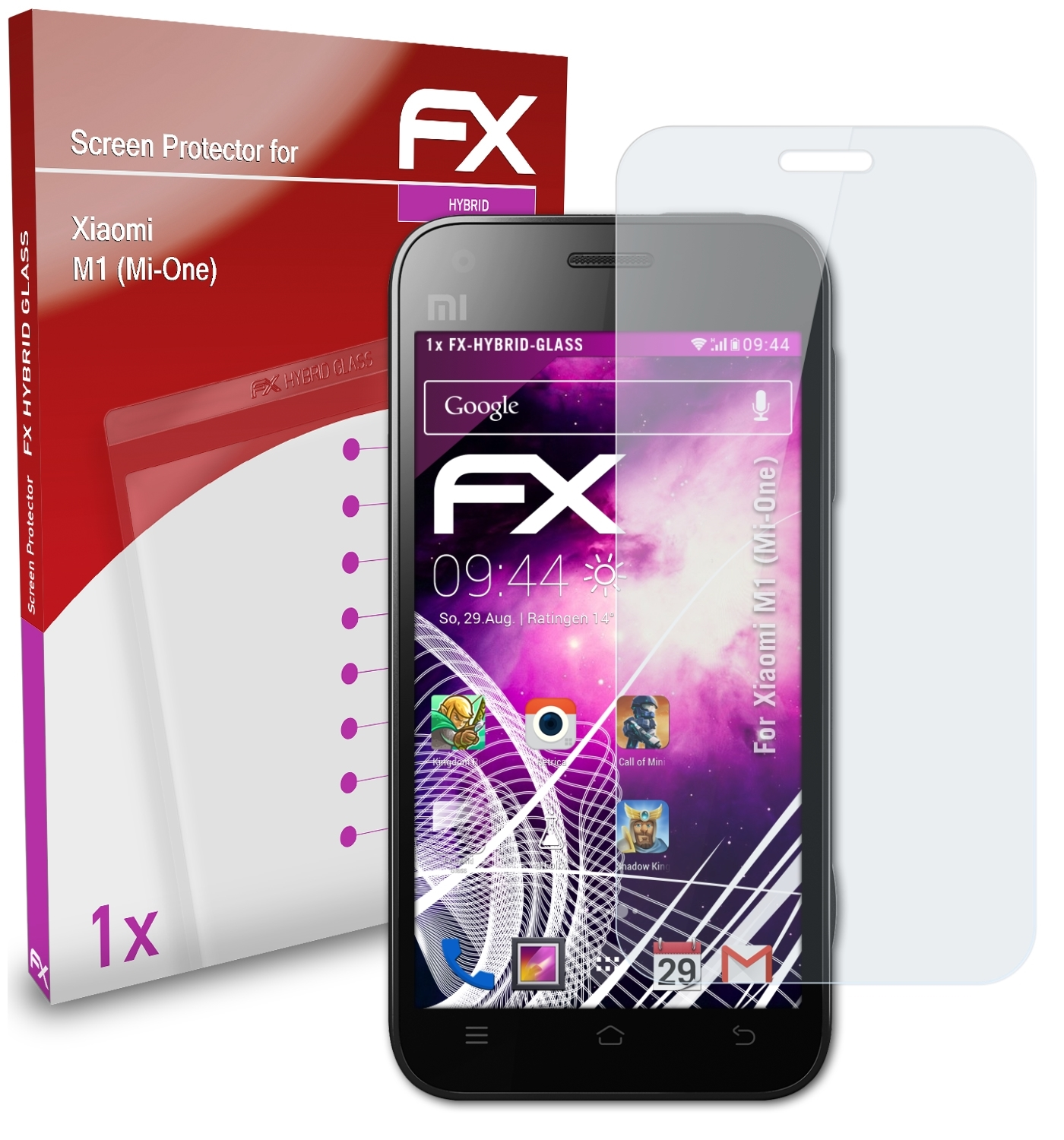 Schutzglas(für Xiaomi FX-Hybrid-Glass M1 (Mi-One)) ATFOLIX