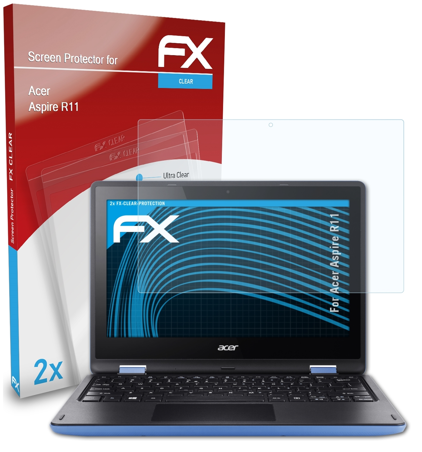 ATFOLIX 2x FX-Clear Displayschutz(für Acer R11) Aspire