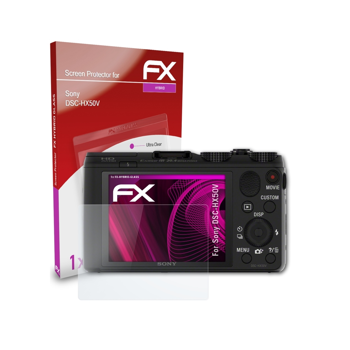 FX-Hybrid-Glass Sony DSC-HX50V) ATFOLIX Schutzglas(für