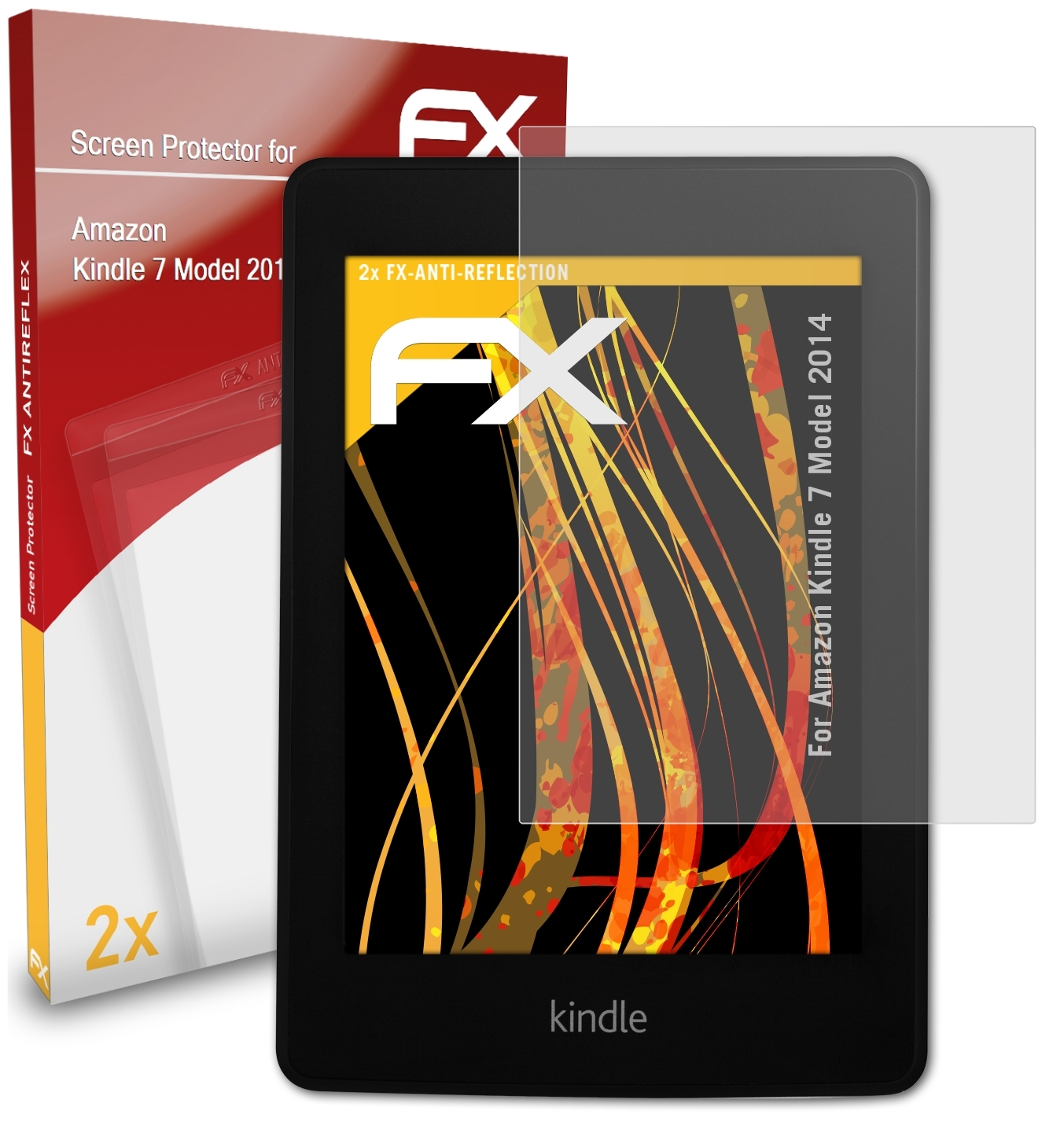 Amazon 7 2x ATFOLIX (Model Kindle FX-Antireflex Displayschutz(für 2014))