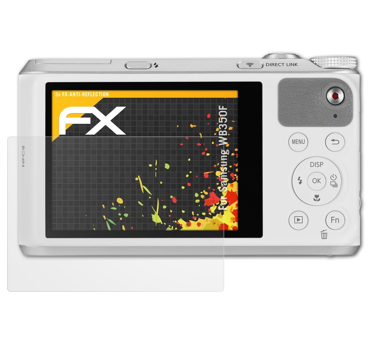 3x Samsung ATFOLIX FX-Antireflex Displayschutz(für WB350F)