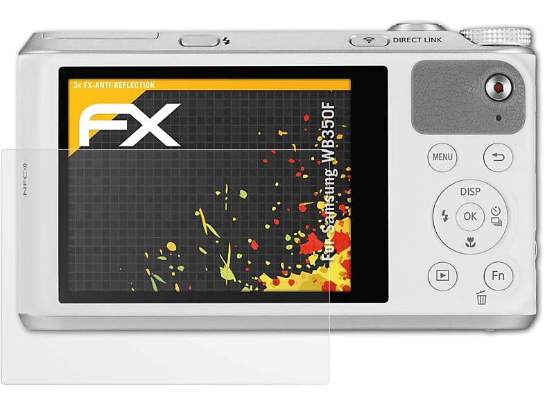 ATFOLIX 3x FX-Antireflex Displayschutz(für Samsung WB350F)