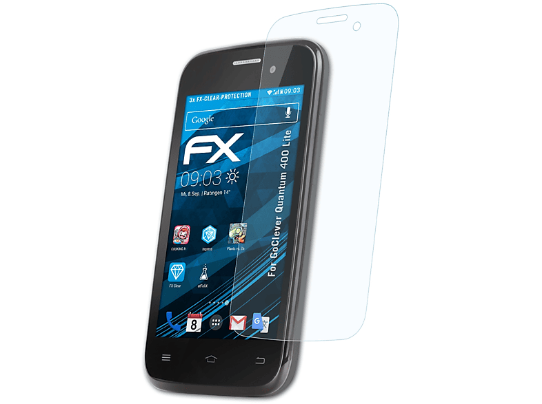GoClever 3x Displayschutz(für FX-Clear 400 Lite) Quantum ATFOLIX