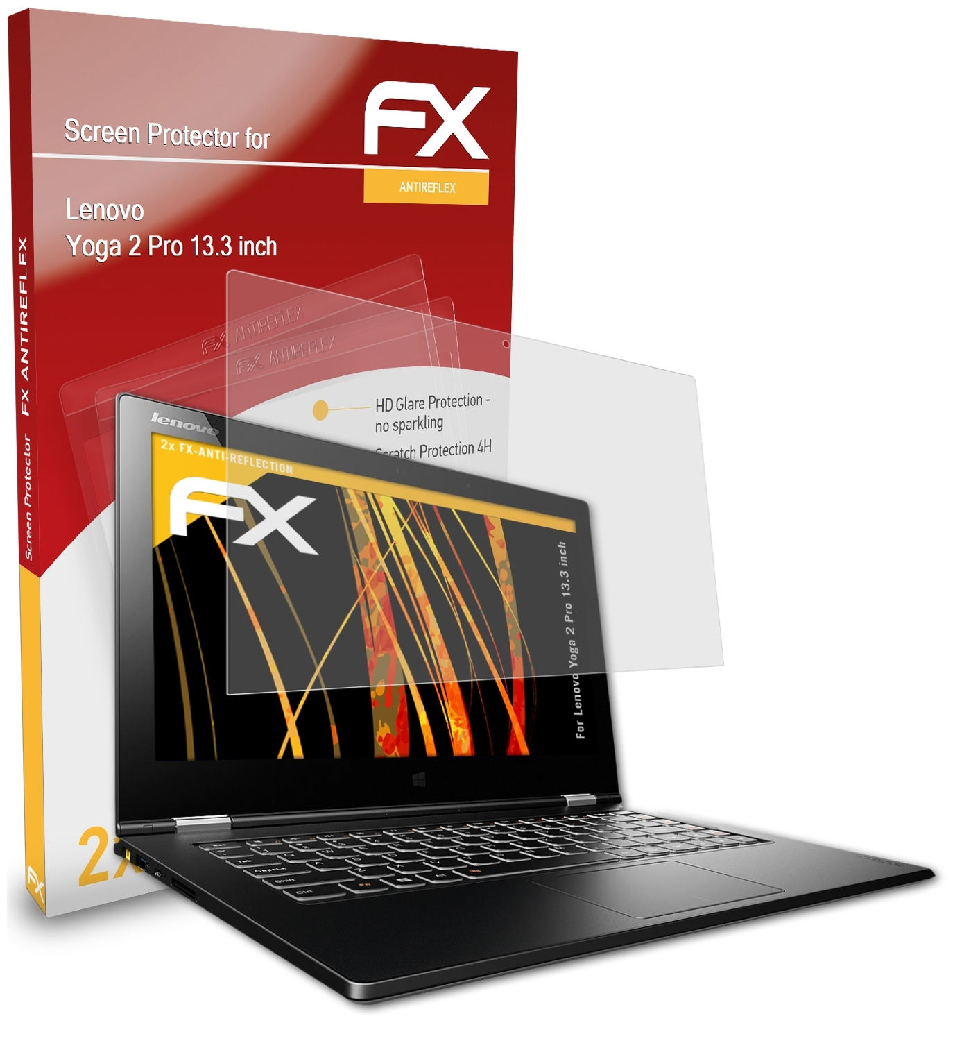 ATFOLIX 2x FX-Antireflex Yoga Pro inch)) (13.3 Displayschutz(für 2 Lenovo