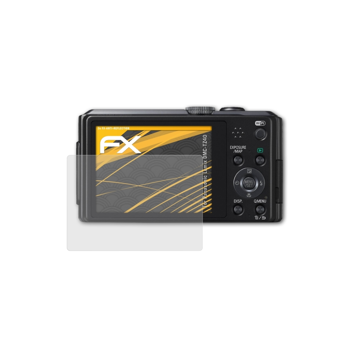 3x DMC-TZ40) Displayschutz(für Lumix ATFOLIX FX-Antireflex Panasonic