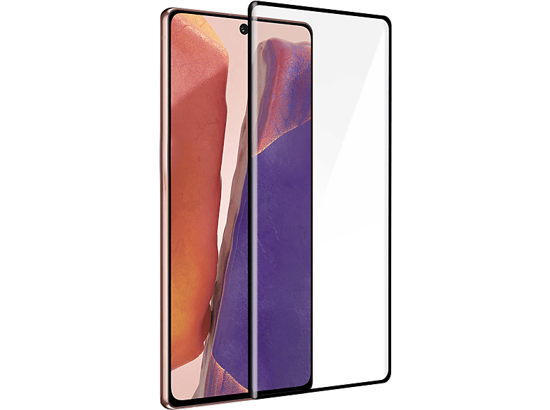 AVIZAR Gehärtetes Glas Schutzfolie mit 9H Härtegrad, Rand Schwarz Glas-Folien(für Samsung Galaxy Note 20)