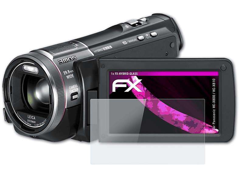 HC-X800 HC-X810) ATFOLIX / Panasonic Schutzglas(für FX-Hybrid-Glass