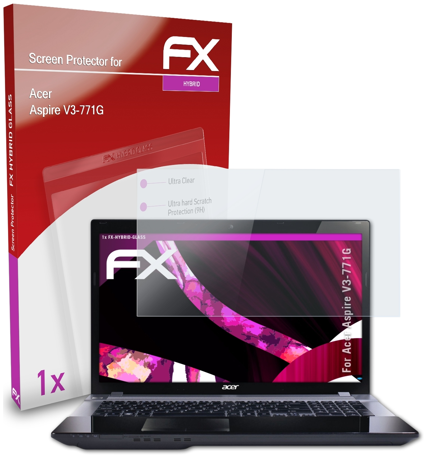 Acer FX-Hybrid-Glass Aspire Schutzglas(für V3-771G) ATFOLIX