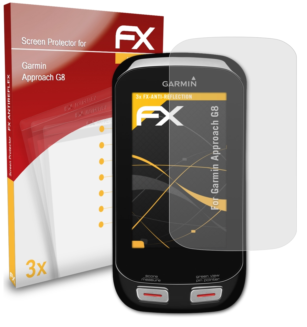 ATFOLIX 3x Approach FX-Antireflex G8) Garmin Displayschutz(für