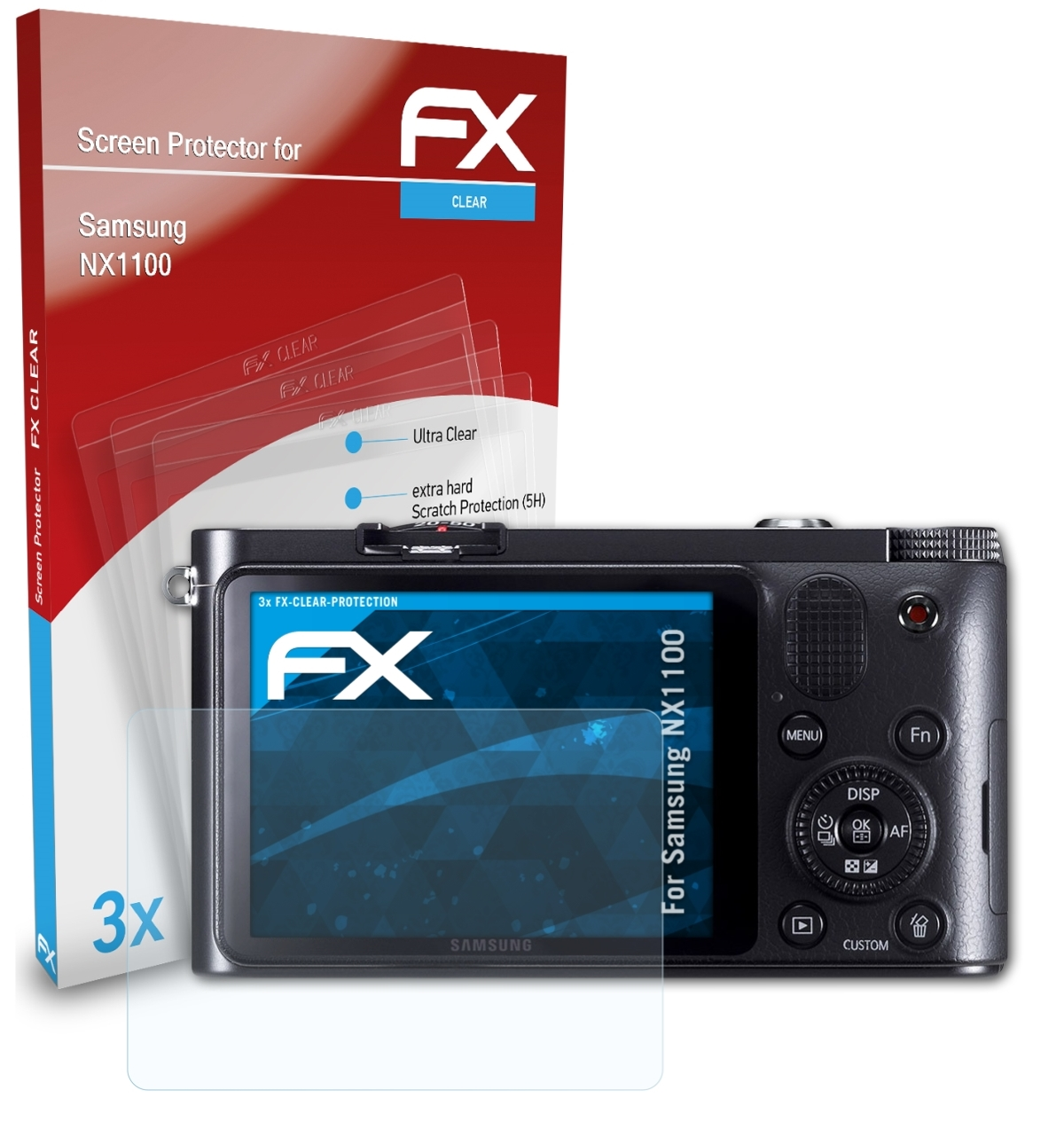 ATFOLIX 3x FX-Clear Displayschutz(für NX1100) Samsung