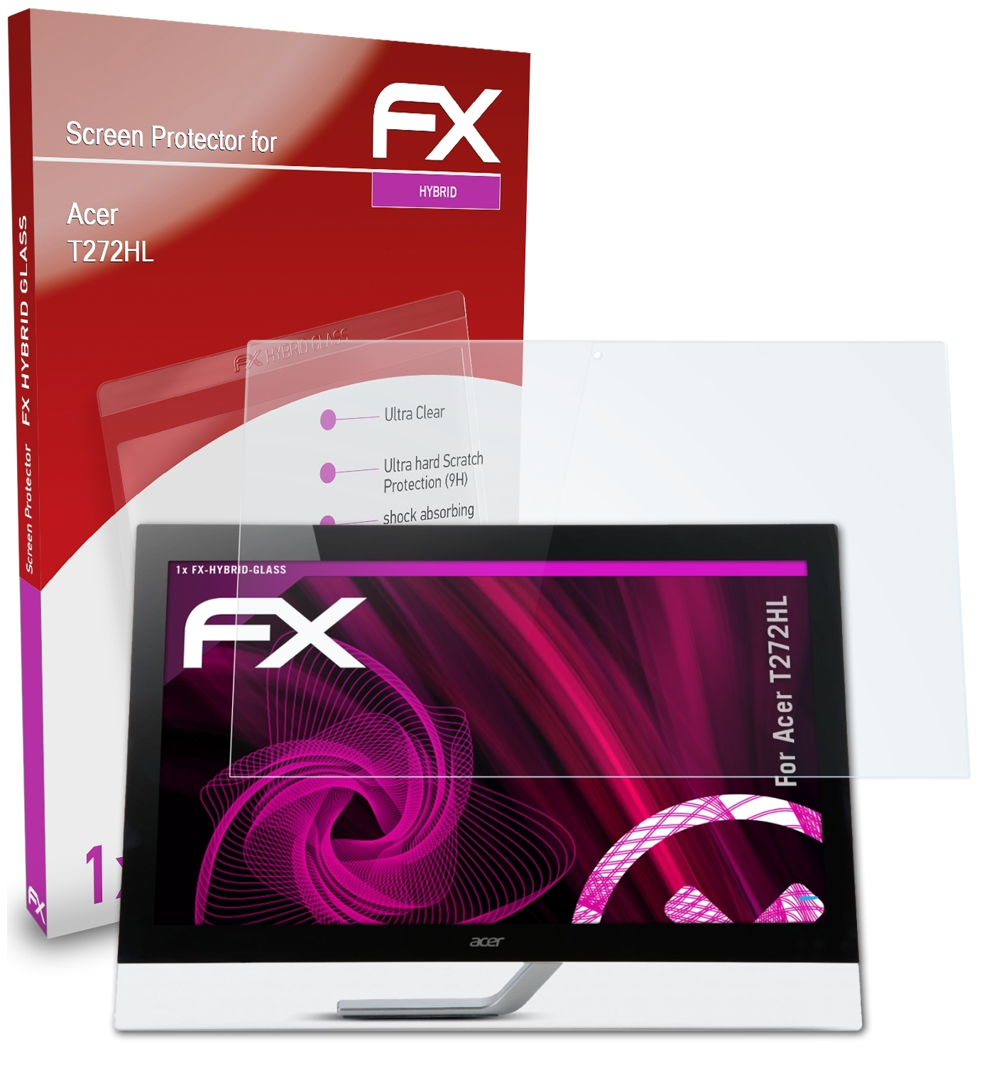 FX-Hybrid-Glass Acer ATFOLIX Schutzglas(für T272HL)