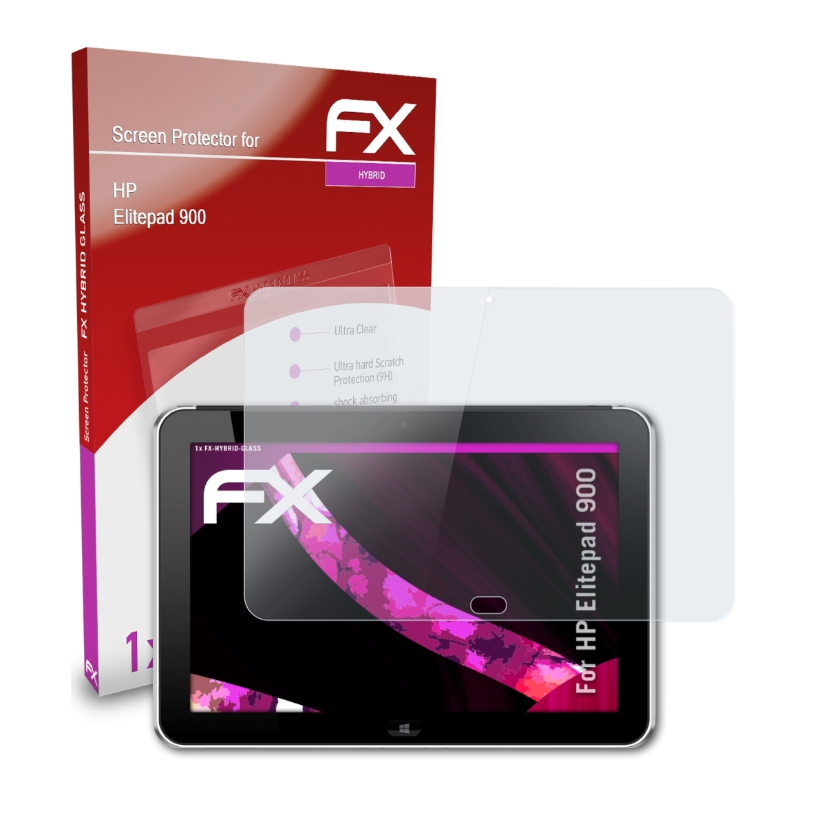ATFOLIX FX-Hybrid-Glass Schutzglas(für HP Elitepad 900)