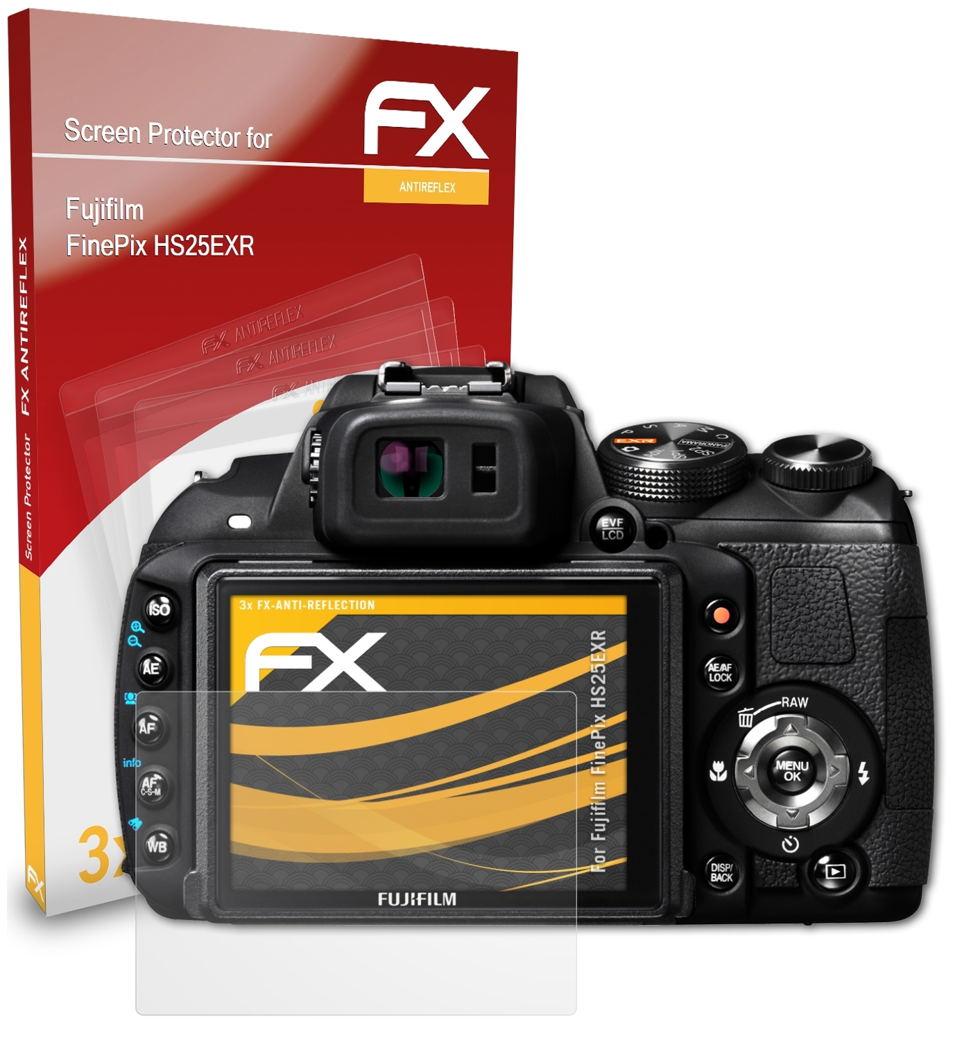 Displayschutz(für FX-Antireflex HS25EXR) 3x Fujifilm ATFOLIX FinePix