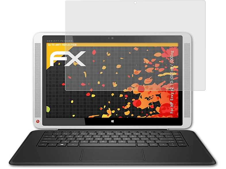 ATFOLIX 2x FX-Antireflex Displayschutz(für HP Envy x2 13-j001ng / j000ng)