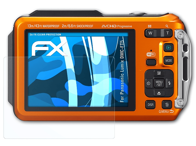 ATFOLIX 3x FX-Clear Displayschutz(für Panasonic Lumix DMC-FT5)