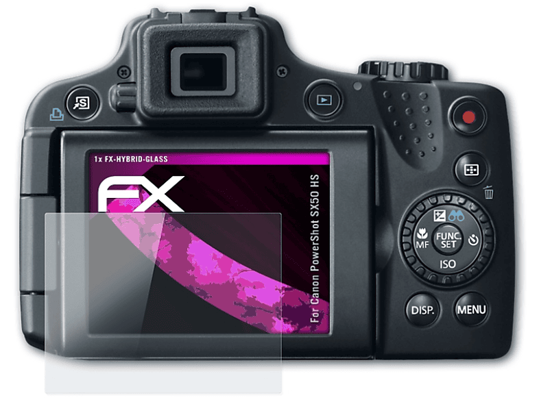 ATFOLIX FX-Hybrid-Glass Schutzglas(für Canon PowerShot SX50 HS)