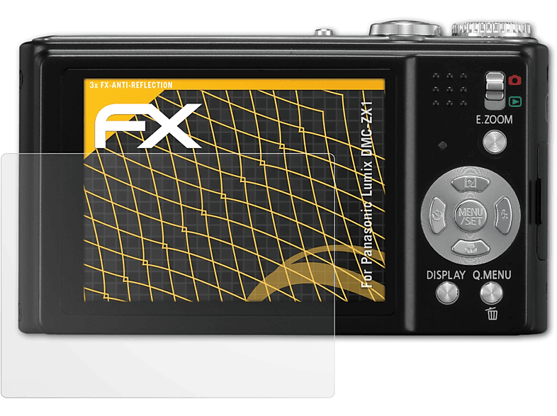 ATFOLIX 3x FX-Antireflex Displayschutz(für Panasonic Lumix DMC-ZX1)
