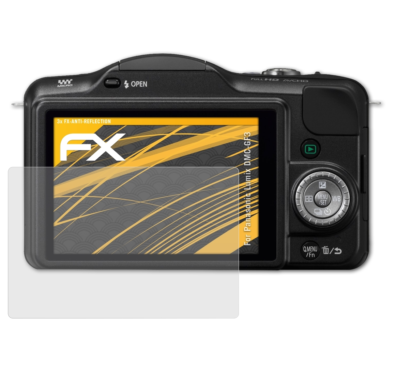 Panasonic ATFOLIX DMC-GF3) Displayschutz(für FX-Antireflex Lumix 3x