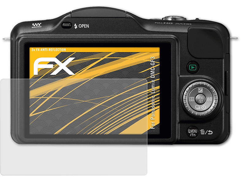 Panasonic ATFOLIX DMC-GF3) Displayschutz(für FX-Antireflex Lumix 3x