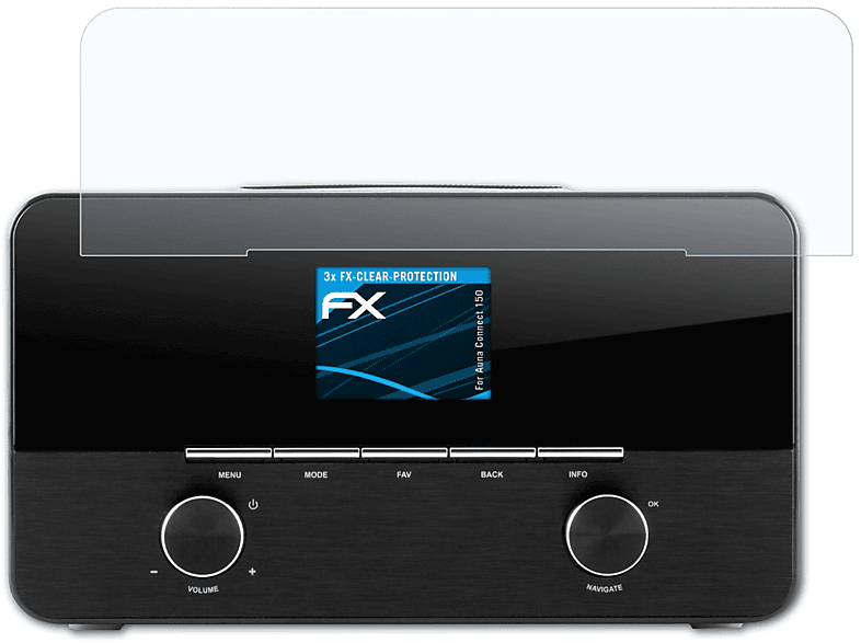 ATFOLIX 3x FX-Clear Displayschutz(für Auna Connect 150)