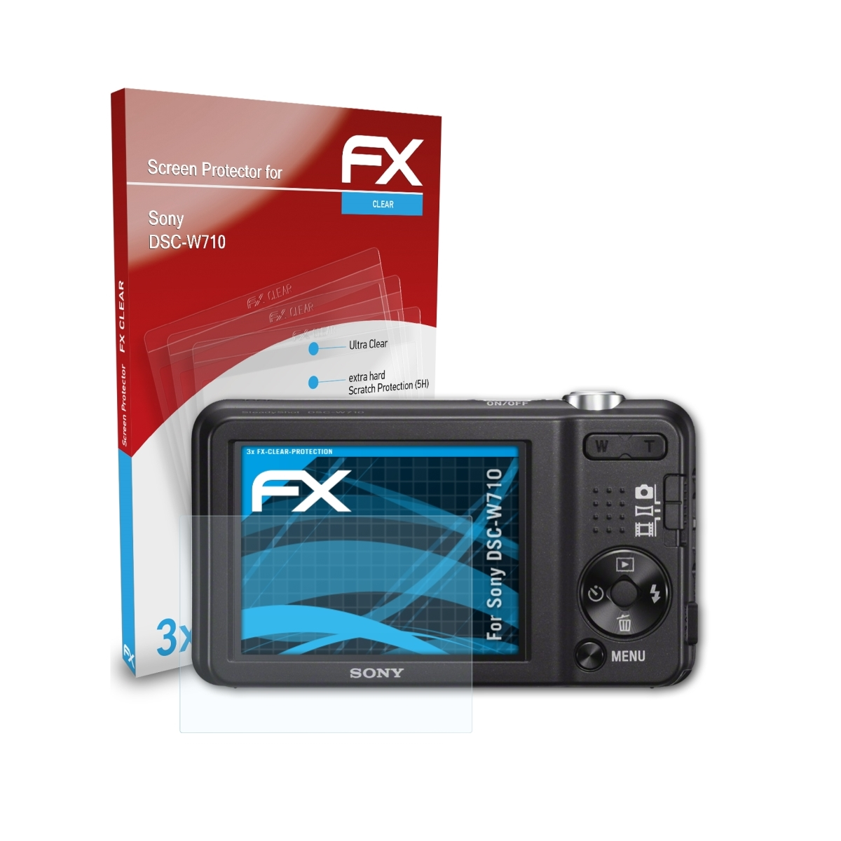 ATFOLIX 3x FX-Clear Displayschutz(für DSC-W710) Sony