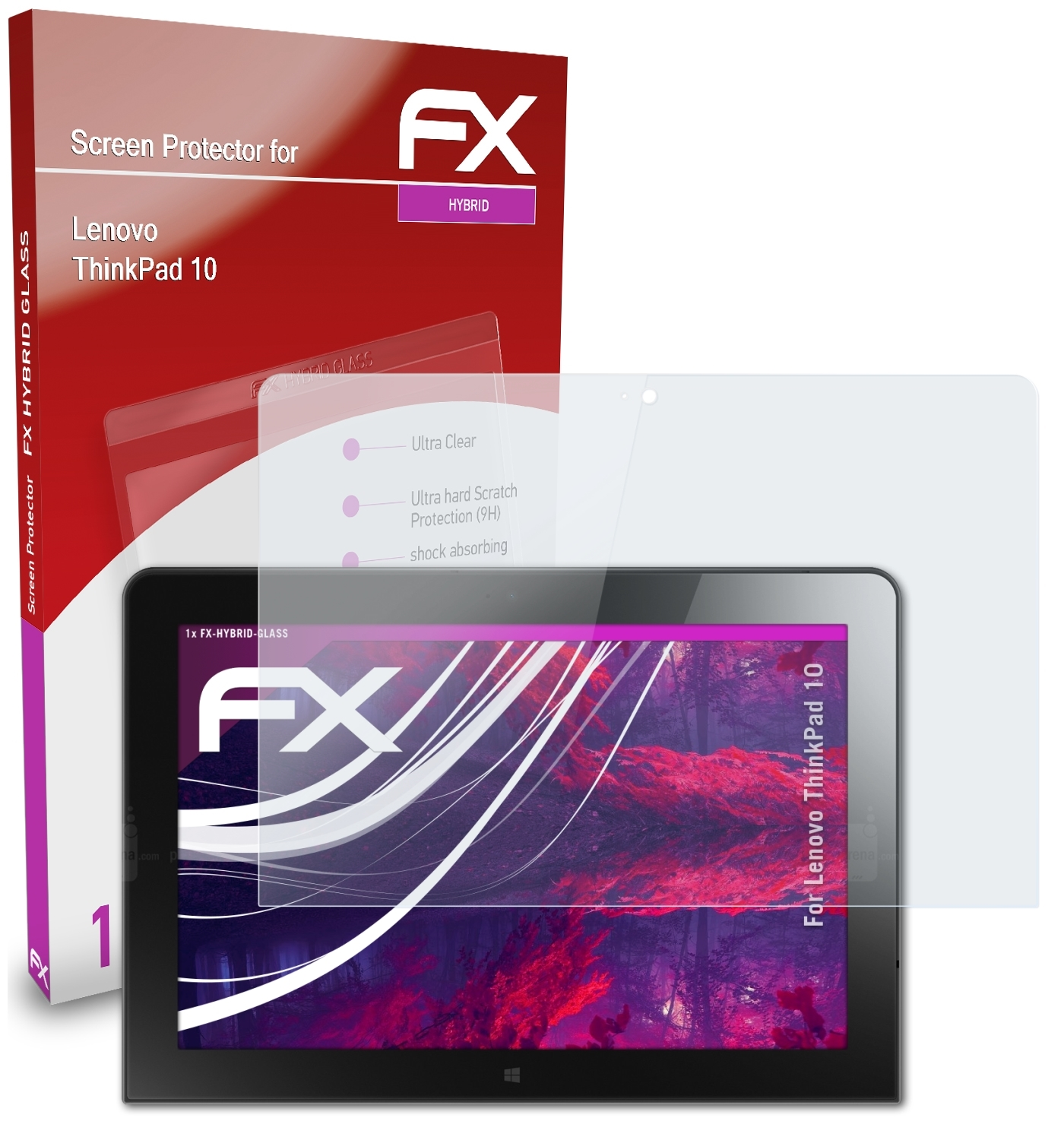 ATFOLIX FX-Hybrid-Glass Schutzglas(für Lenovo 10) ThinkPad