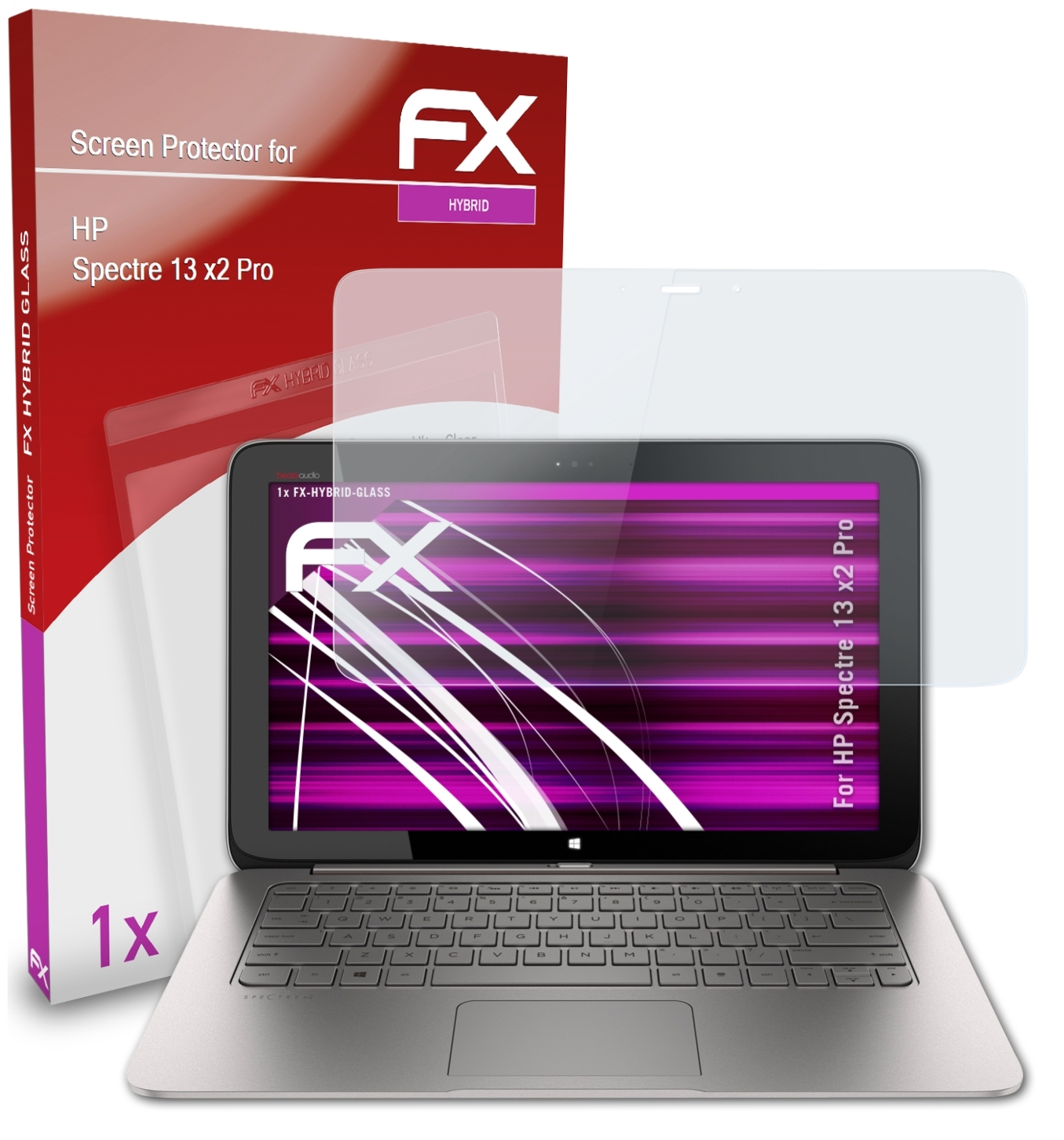 ATFOLIX FX-Hybrid-Glass Schutzglas(für Spectre HP 13 Pro) x2