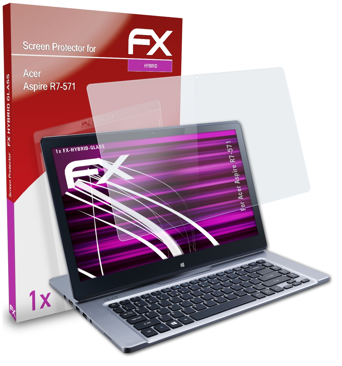 FX-Hybrid-Glass R7-571) Schutzglas(für Acer ATFOLIX Aspire