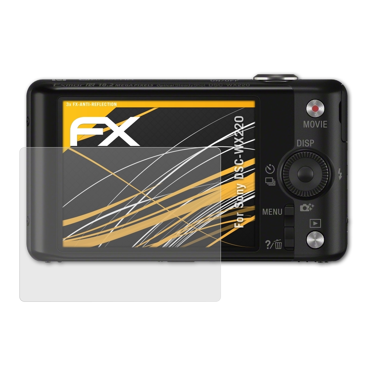 3x Displayschutz(für ATFOLIX Sony FX-Antireflex DSC-WX220)