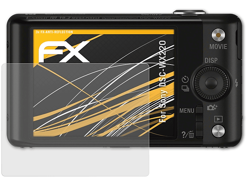 ATFOLIX 3x FX-Antireflex Displayschutz(für Sony DSC-WX220)