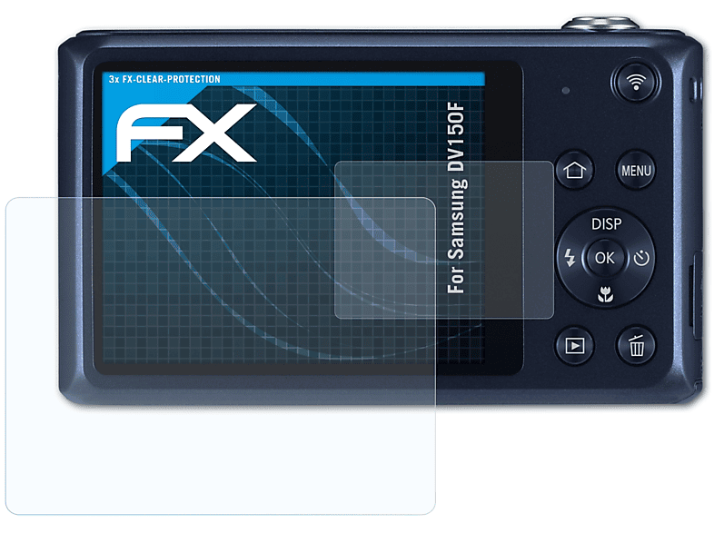 3x Displayschutz(für Samsung FX-Clear ATFOLIX DV150F)