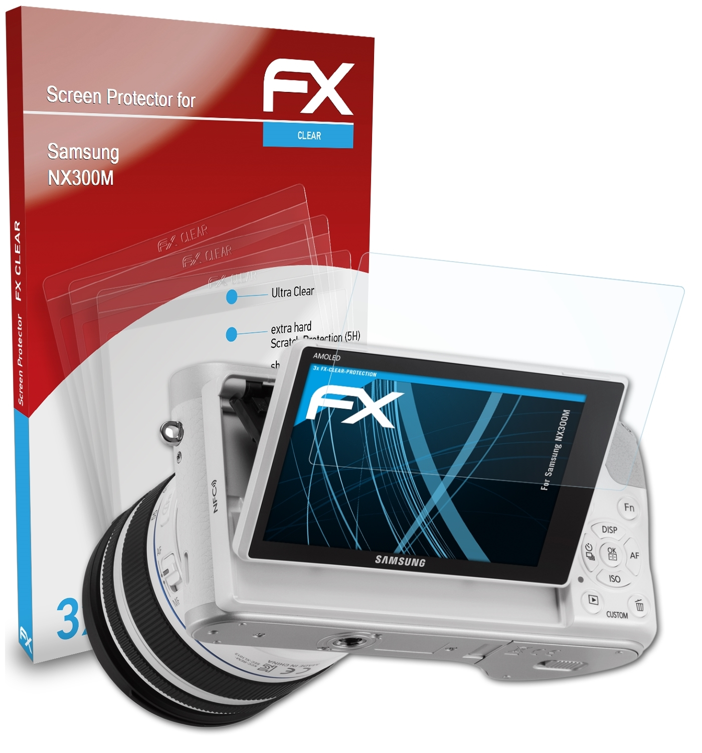 NX300M) ATFOLIX Displayschutz(für FX-Clear 3x Samsung