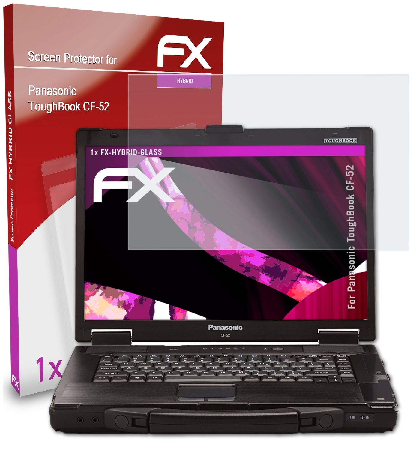 Schutzglas(für CF-52) FX-Hybrid-Glass ATFOLIX Panasonic ToughBook