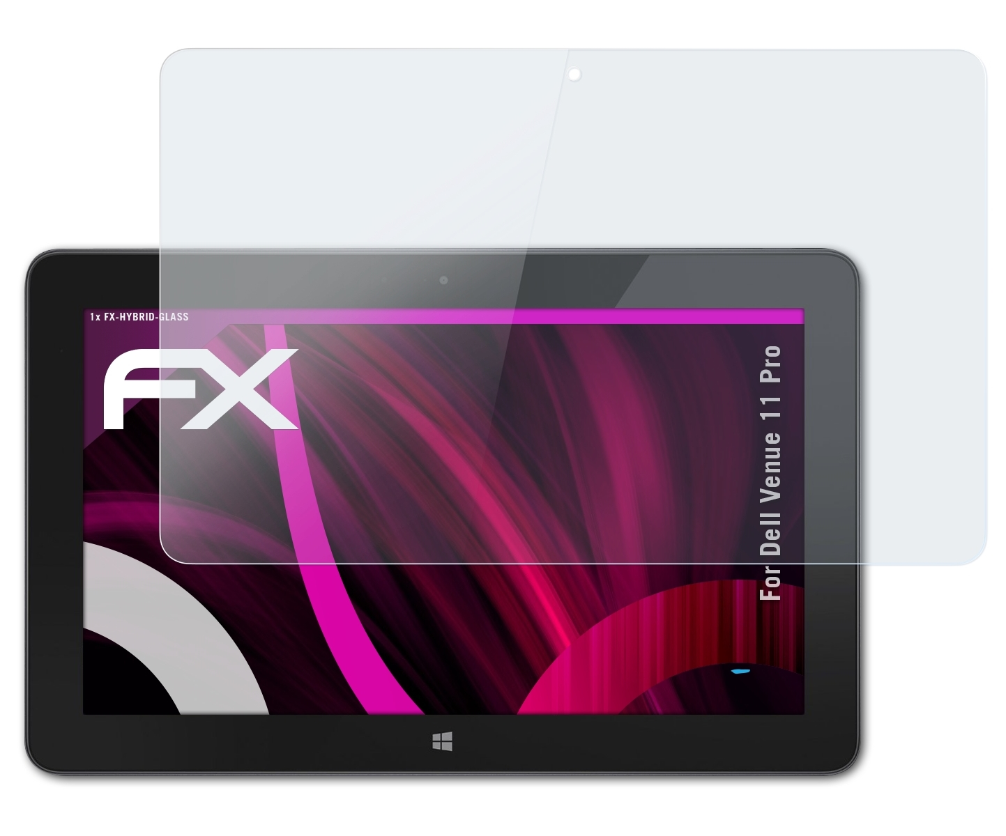 ATFOLIX FX-Hybrid-Glass Schutzglas(für Dell 11 Pro) Venue