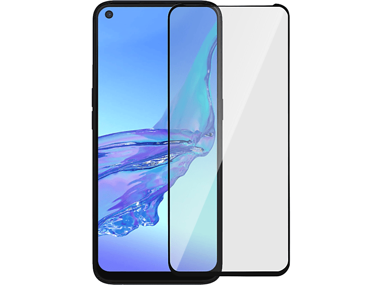 9H Glas-Folien(für A53s) AVIZAR Schutzfolie Rand Glas Oppo Oppo Härtegrad, mit Gehärtetes Schwarz