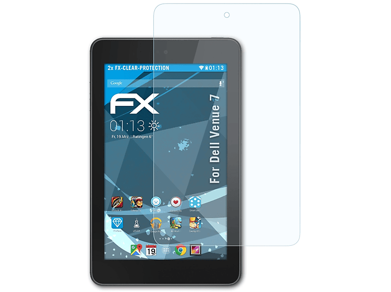 FX-Clear Dell ATFOLIX Venue 2x Displayschutz(für 7)