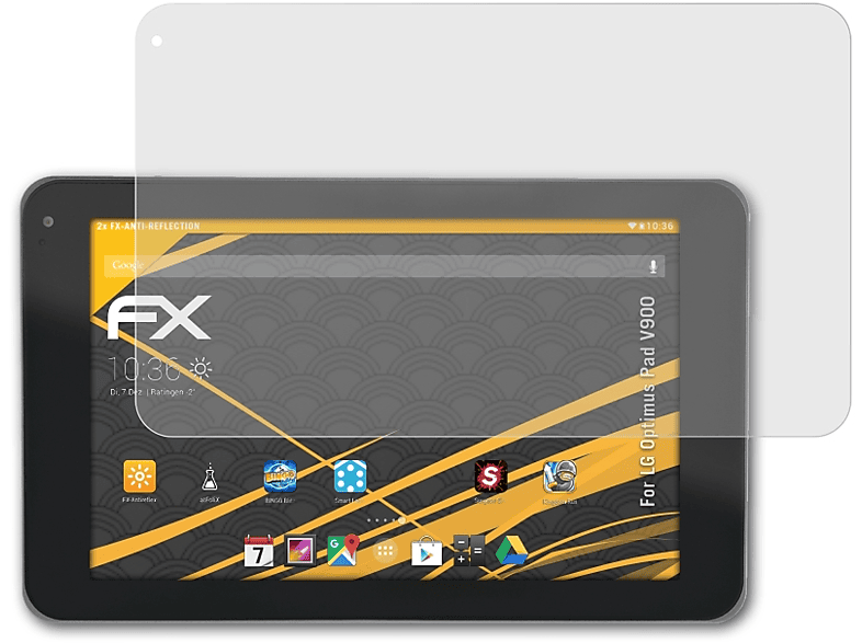 ATFOLIX 2x FX-Antireflex Pad (V900)) LG Displayschutz(für Optimus